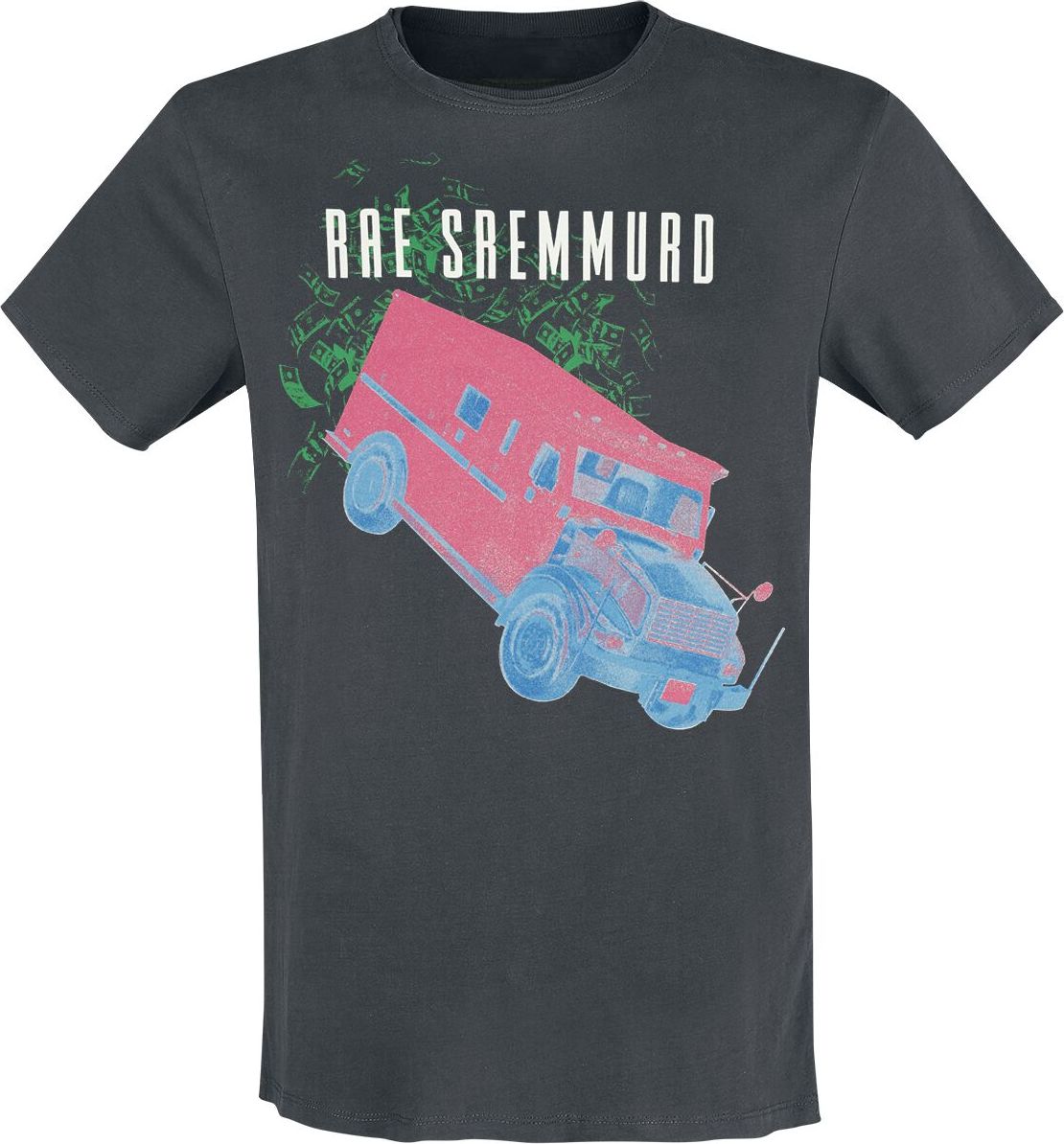 Rae Sremmurd Amplified Collection - Cash Heist Tričko charcoal