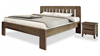Postel Postelia DENVER 140x200 Dub - manželské dvoulůžko, dřevěná postel z masivu 3,7 cm