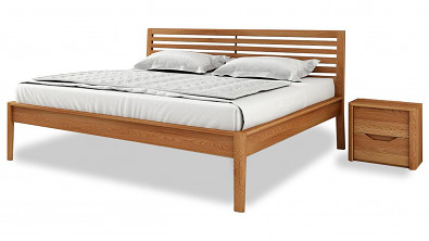 Postel z masivu Postelia TENNO Buk 180x200cm - manželské dvoulůžko z masivu o šíři 4 cm