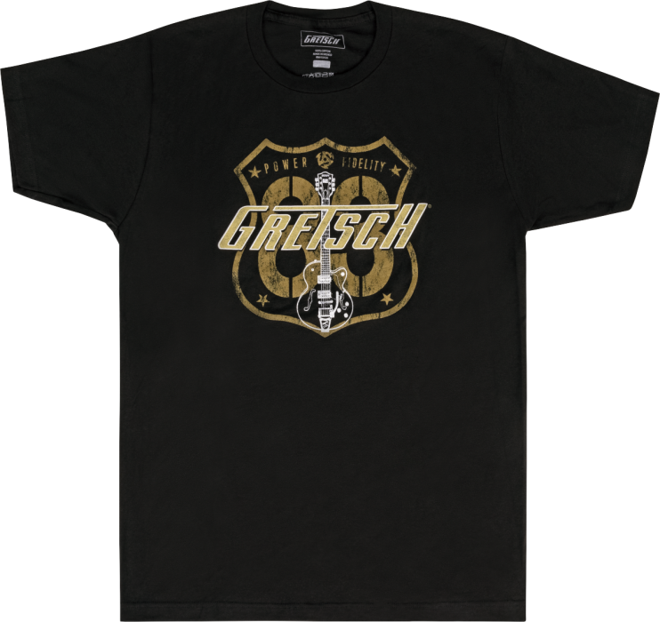Gretsch Route 83 T-Shirt, Black, S