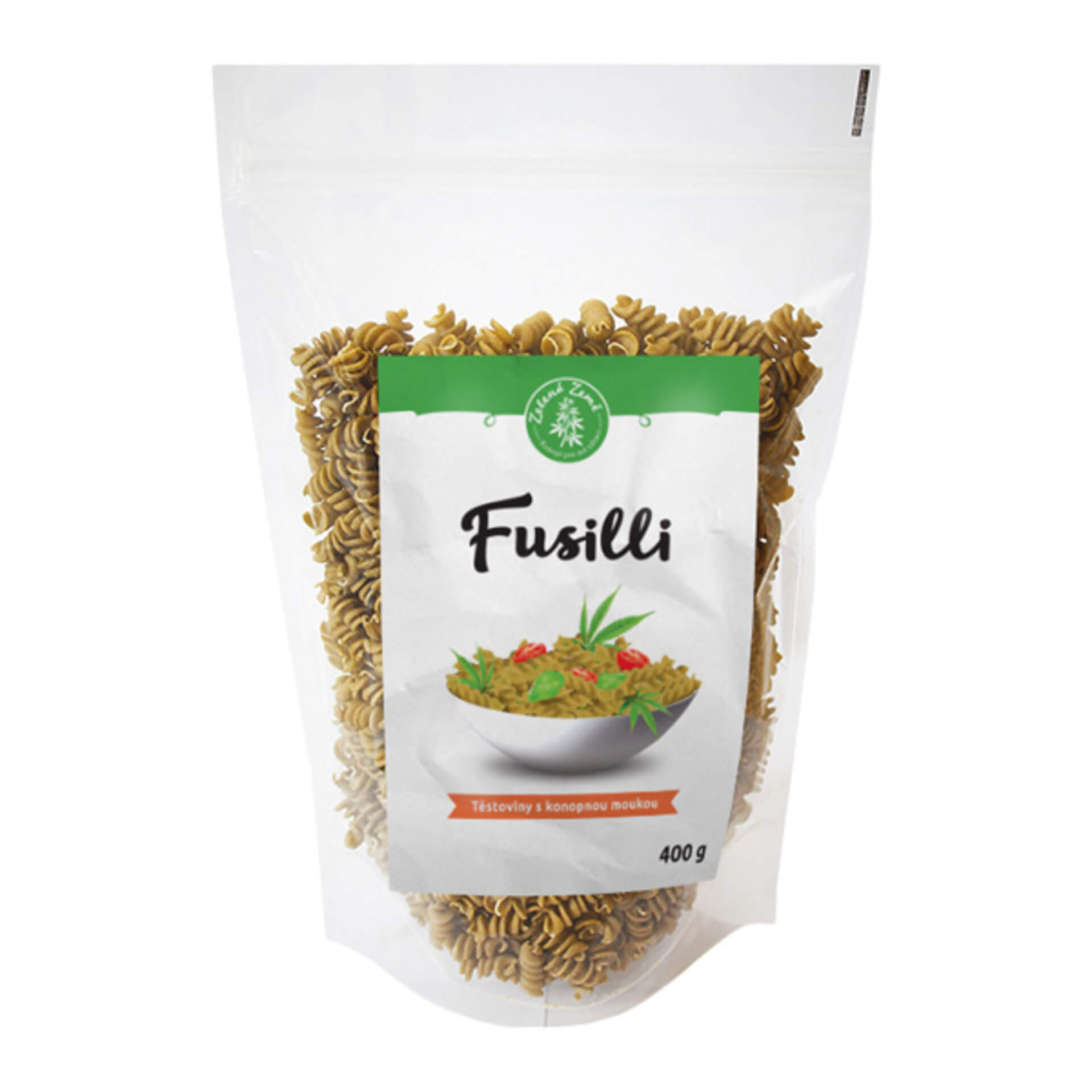 Zelená země Konopné těstoviny Fusili 400 g
