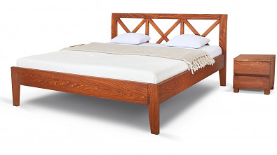 Postel Postelia FIONA Buk 180x200 - Dřevěná postel z masivu, bukové dvoulůžko o šíři masivu 4 cm