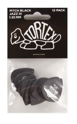 Dunlop 482P1.50 - Tortex Pitch Black Jazz III 1.5 12ks