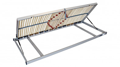Lamelový rošt Postelia FLAT 42 BVP 200 x 90 cm - s pístovým bočním výklopem pro přístup do úložného prostoru, speciální nízké provedení 5,5 cm