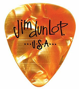 Dunlop 483P08MD Genuine Celluloid Orange Pearloid Medium