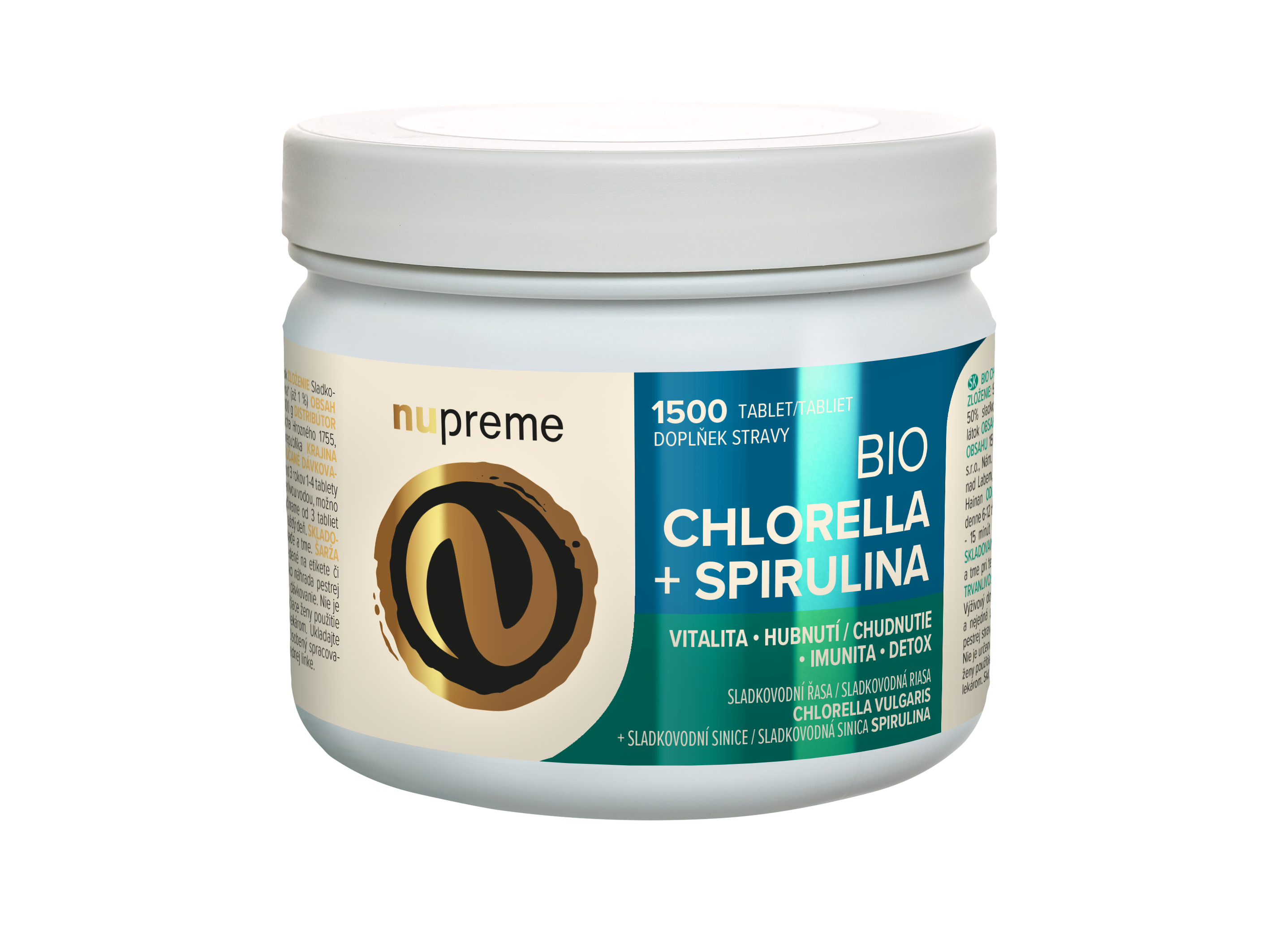 Chlorella + Spirulina 1500 tbl. BIO NUPREME