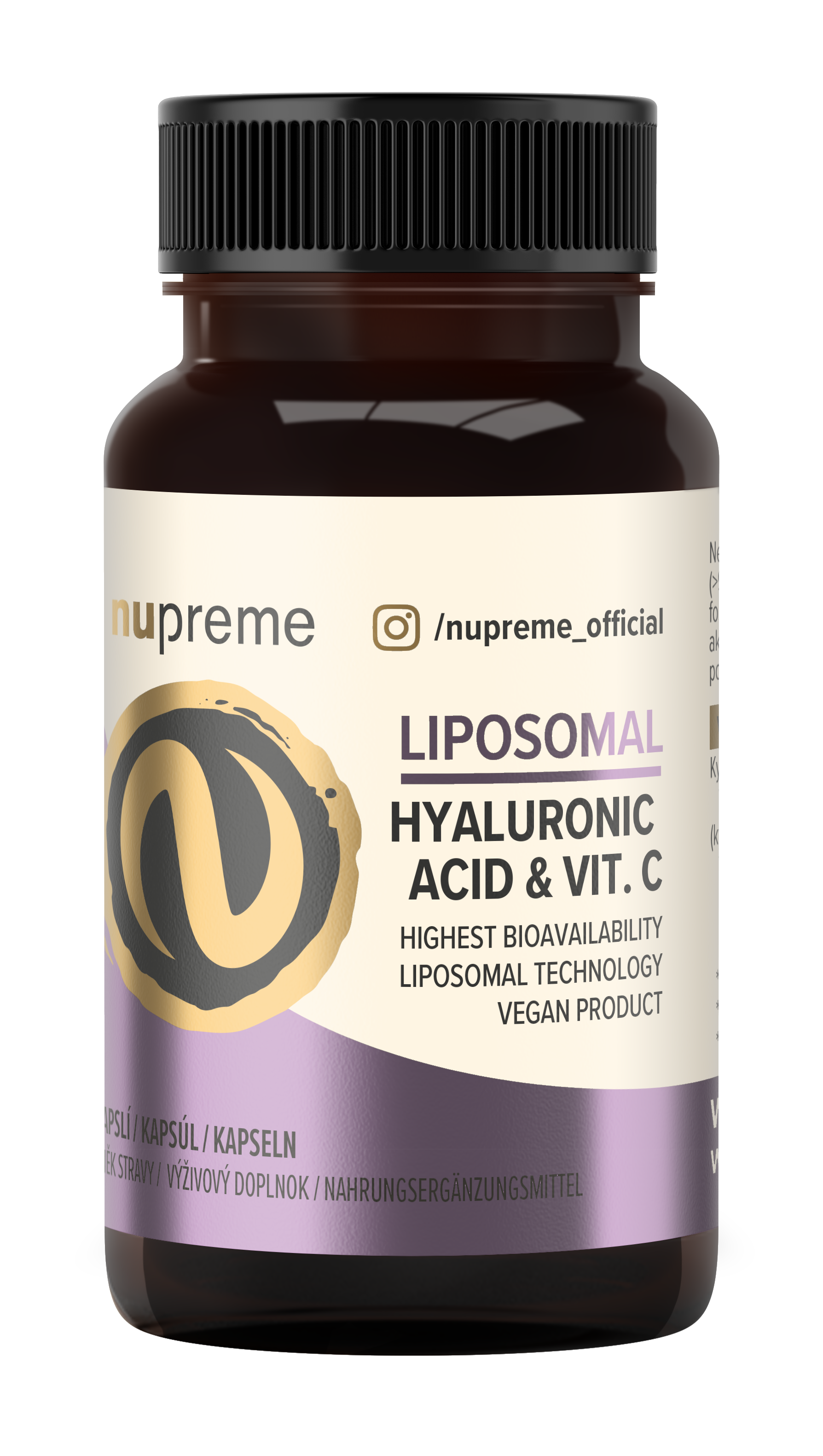 Liposomal kyselina hyaluronová + Vit. C 30 kapslí NUPREME
