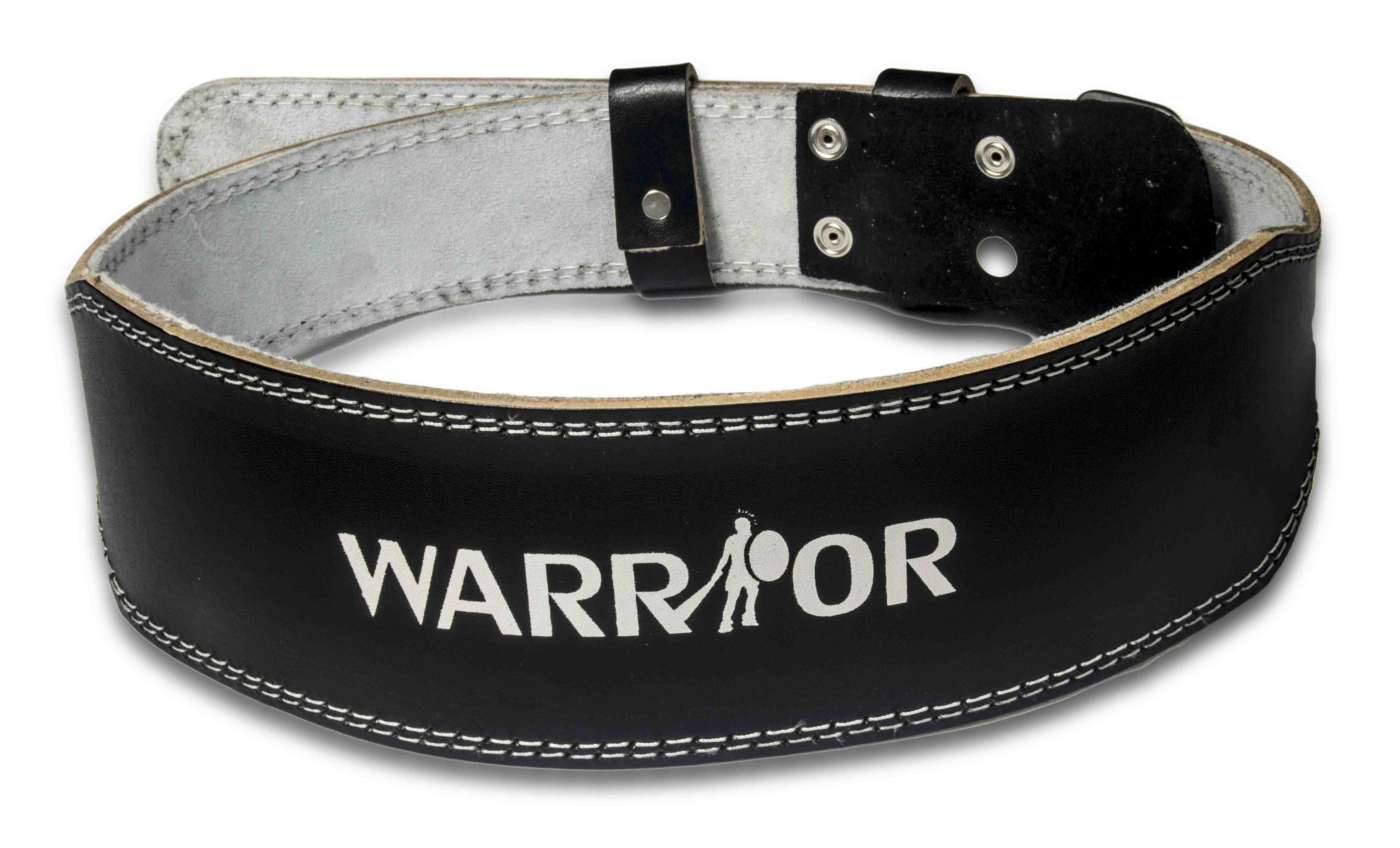 Kožený Fitness Opasek Warrior L Černá