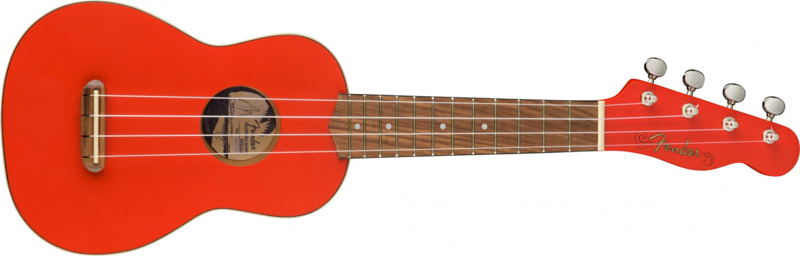 Fender Venice Soprano Ukulele - Fiesta Red Limited Edition