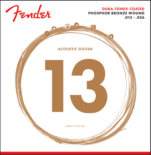 Fender 860M Phosphor Bronze Dura Tone Coated 13-56