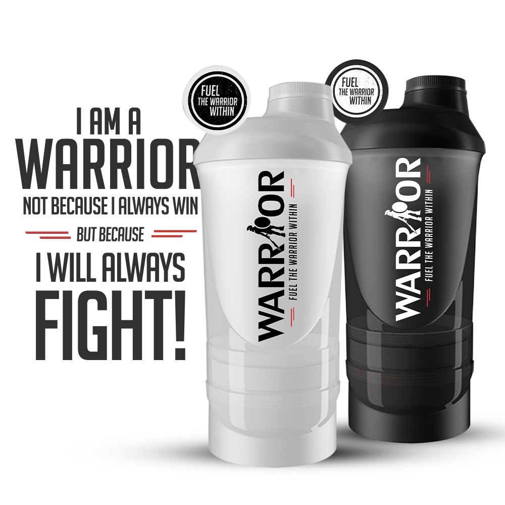 Smart Šejkr Warrior vícedílný 600ml + 350ml Bílý WHITE