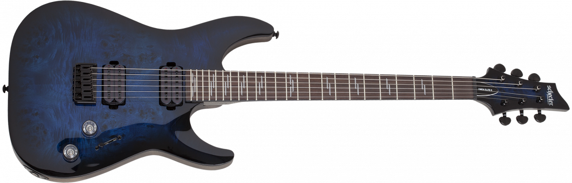 Schecter Omen Elite-6 - See-Thru Blue Burst