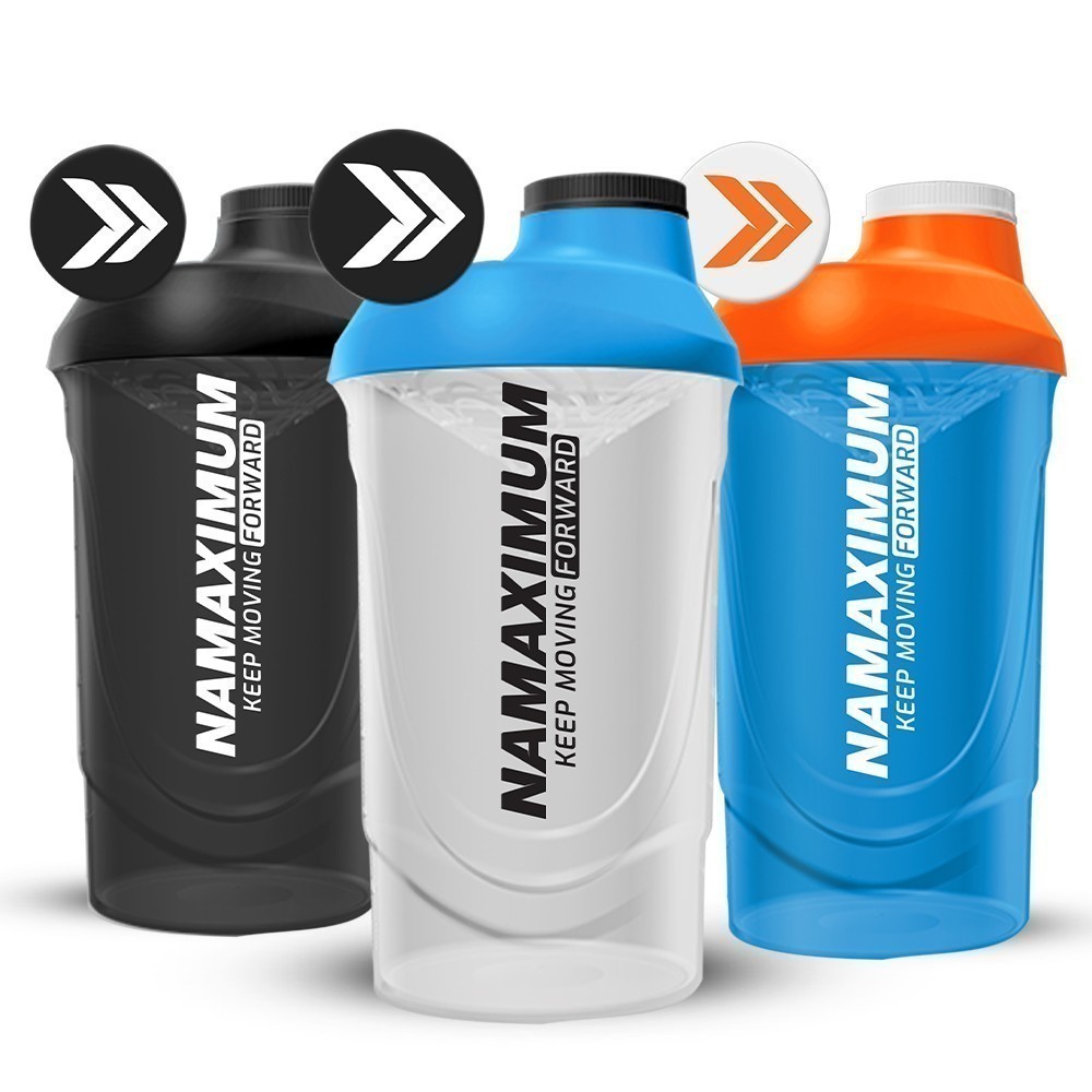 Shaker NaMaximum 600ml průhledný 600ml Bílo/modrá