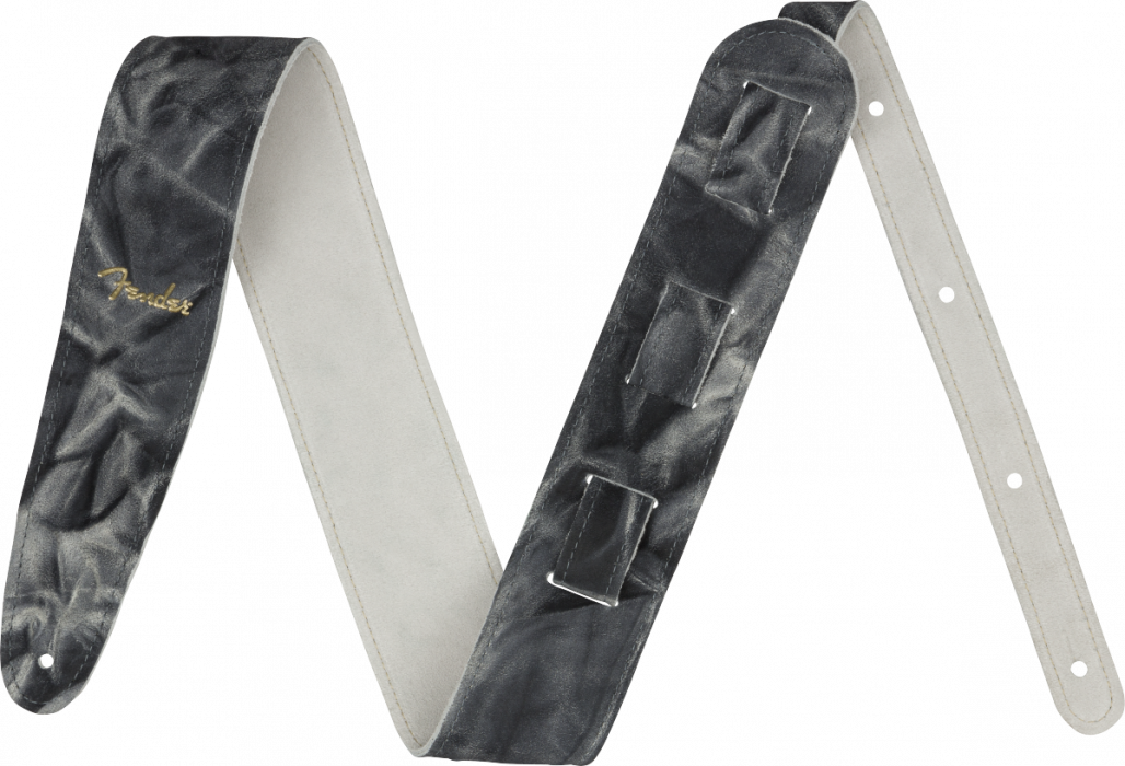 Fender Tie Dye Leather Strap, Black