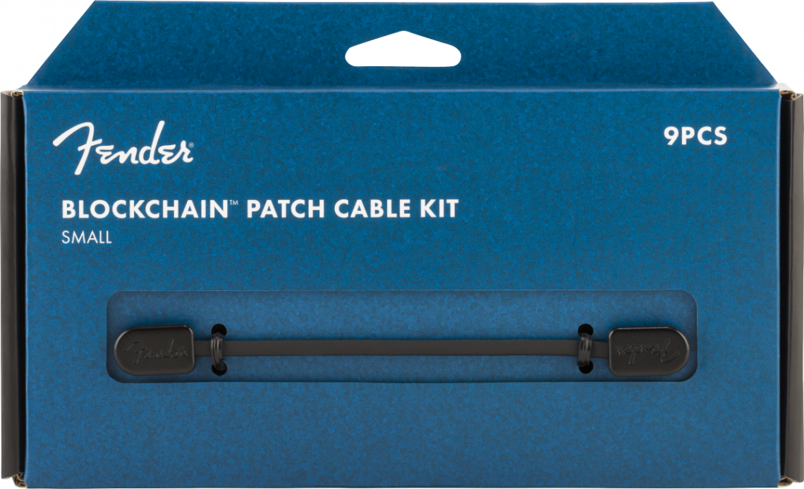 Fender Blockchain Patch Cable Kit, Black, Small