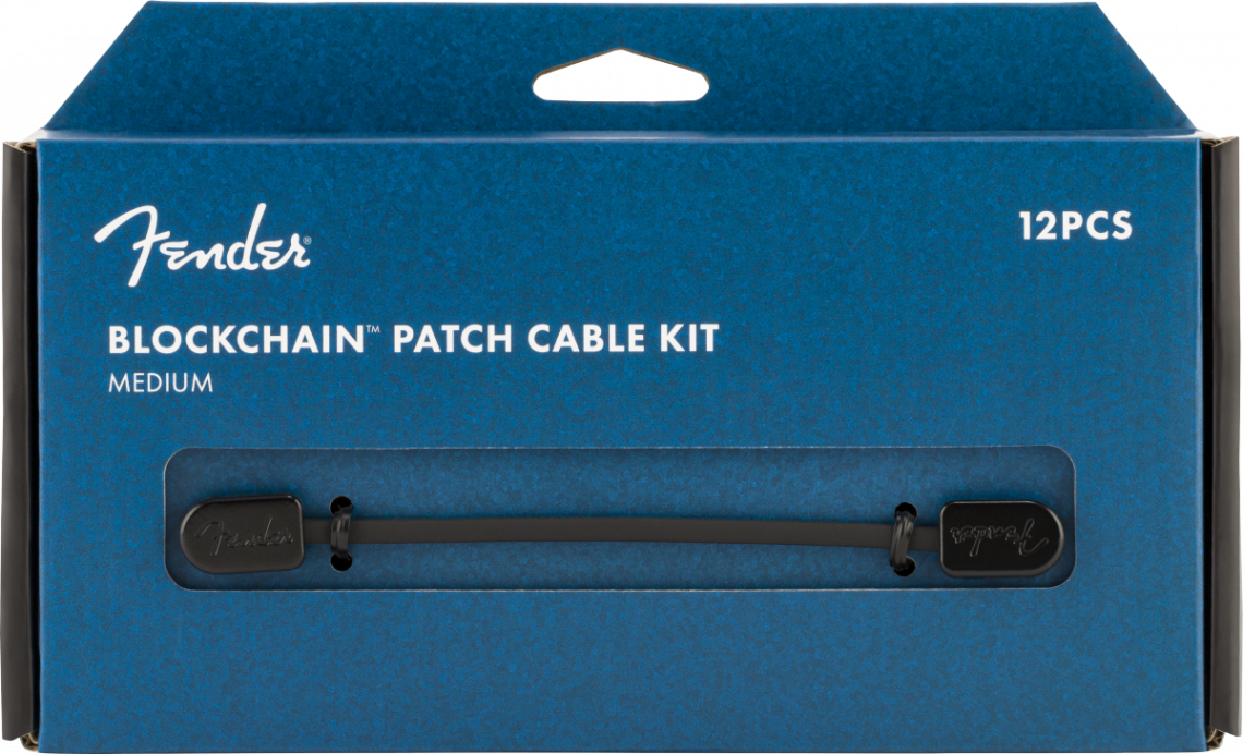 Fender Blockchain Patch Cable Kit, Black, Medium