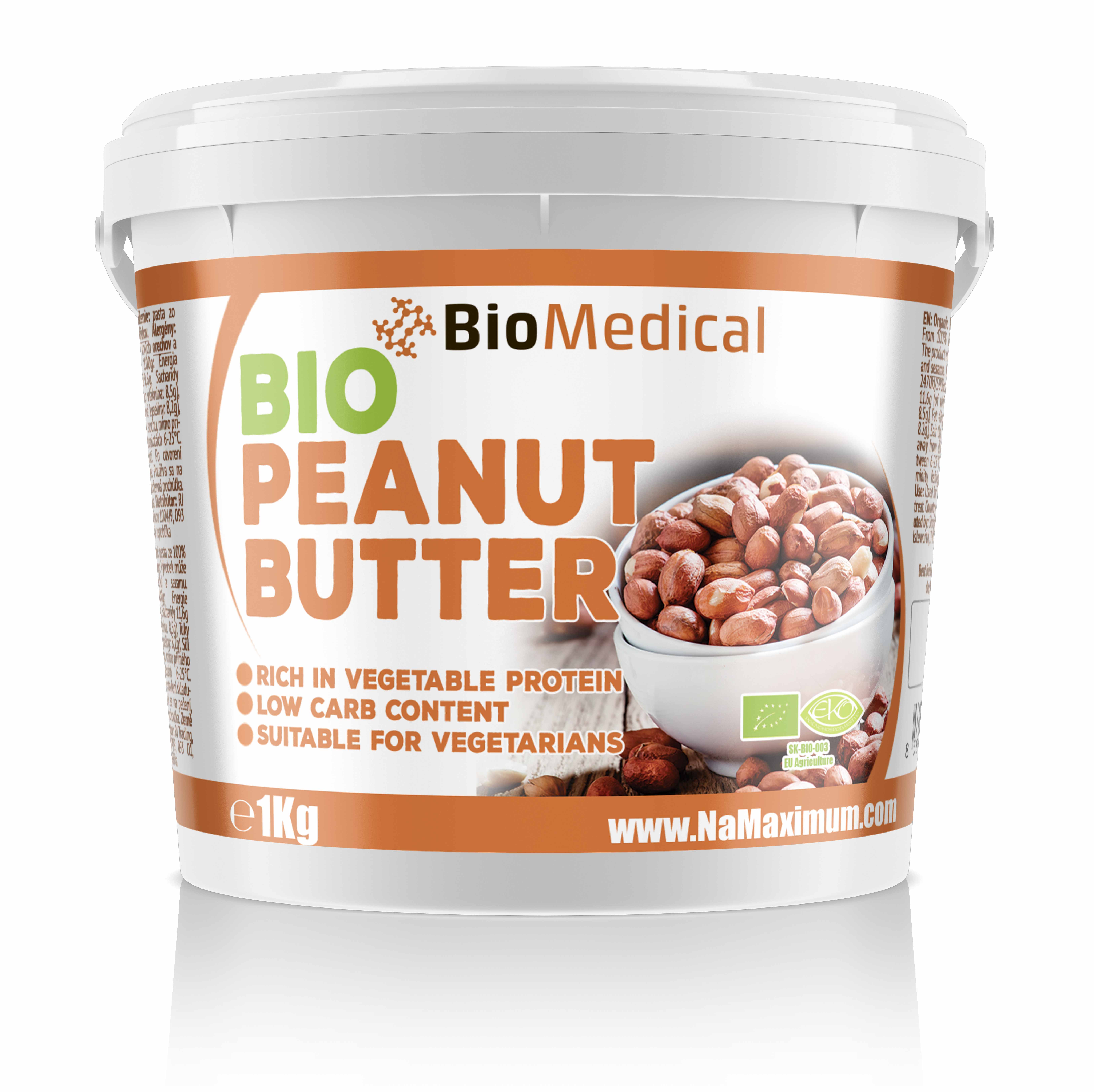 BIO Peanut Butter - Arašidové máslo 180g Natural