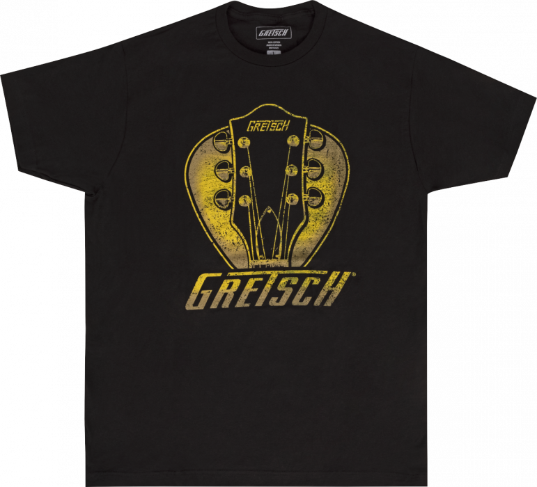 Gretsch Headstock Pick T-Shirt, Black, Large